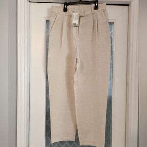 H&M Cream Cropped Ankle Pants